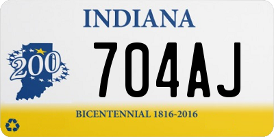 IN license plate 704AJ