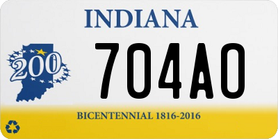 IN license plate 704AO