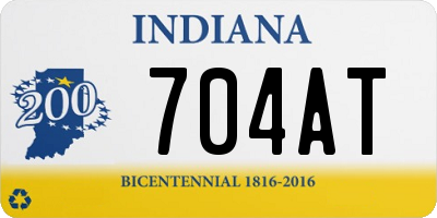 IN license plate 704AT