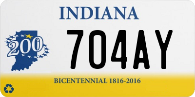IN license plate 704AY
