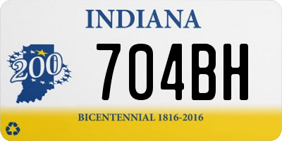 IN license plate 704BH