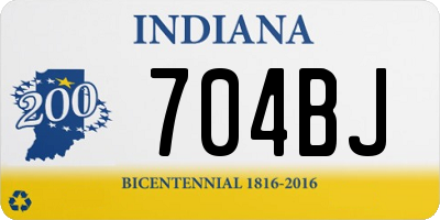 IN license plate 704BJ