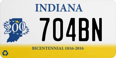 IN license plate 704BN