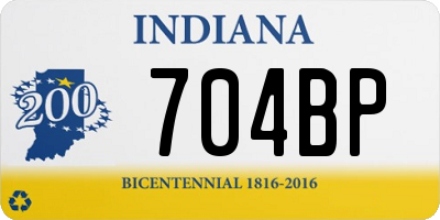 IN license plate 704BP