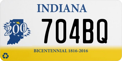 IN license plate 704BQ