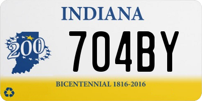 IN license plate 704BY