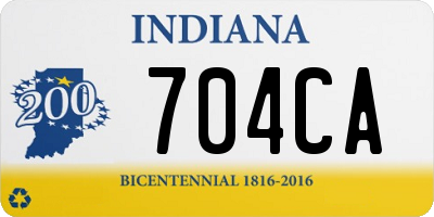 IN license plate 704CA