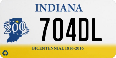IN license plate 704DL