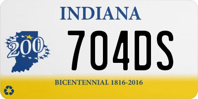 IN license plate 704DS