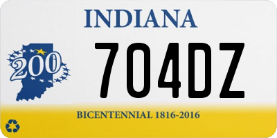 IN license plate 704DZ