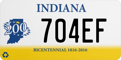 IN license plate 704EF