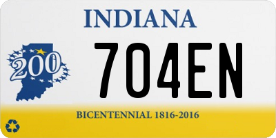 IN license plate 704EN