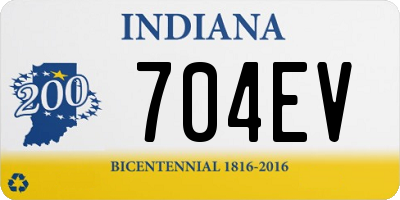IN license plate 704EV