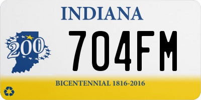 IN license plate 704FM