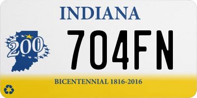 IN license plate 704FN