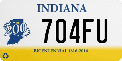 IN license plate 704FU