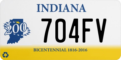 IN license plate 704FV