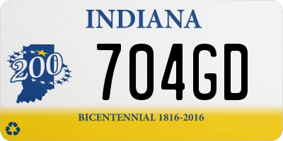 IN license plate 704GD