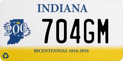 IN license plate 704GM