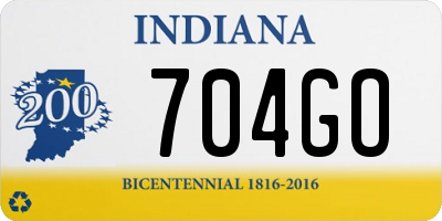 IN license plate 704GO