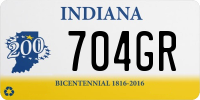 IN license plate 704GR