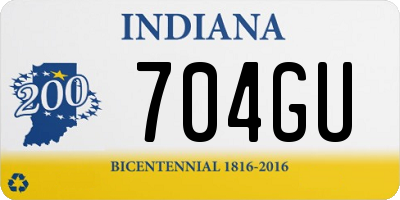 IN license plate 704GU