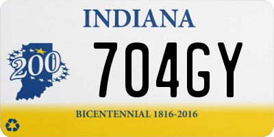 IN license plate 704GY