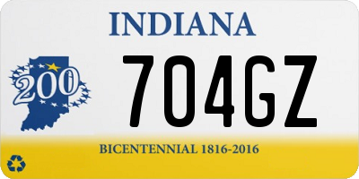 IN license plate 704GZ