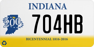 IN license plate 704HB