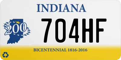 IN license plate 704HF