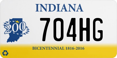 IN license plate 704HG