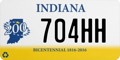 IN license plate 704HH