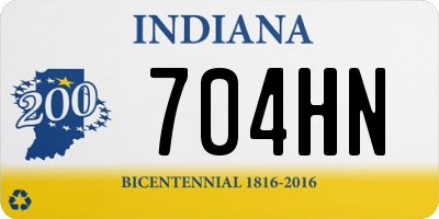 IN license plate 704HN