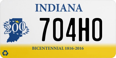 IN license plate 704HO