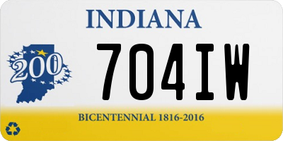 IN license plate 704IW