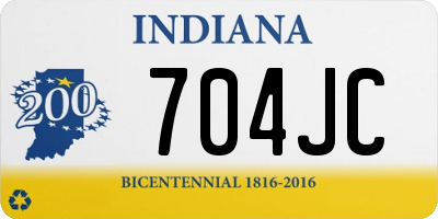 IN license plate 704JC