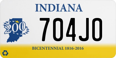 IN license plate 704JO