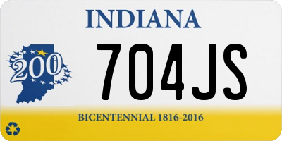 IN license plate 704JS