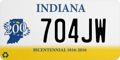 IN license plate 704JW