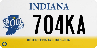 IN license plate 704KA
