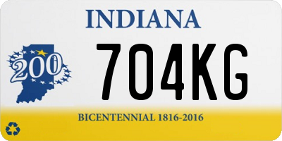 IN license plate 704KG