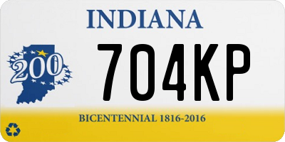 IN license plate 704KP