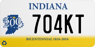 IN license plate 704KT