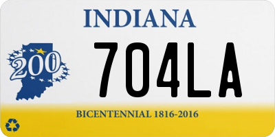 IN license plate 704LA