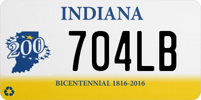 IN license plate 704LB