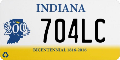 IN license plate 704LC