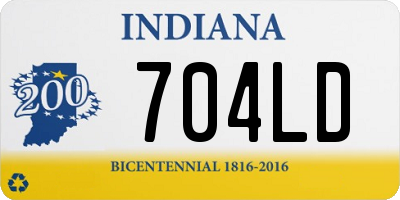 IN license plate 704LD