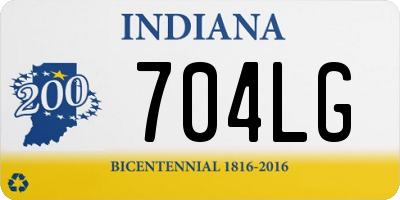 IN license plate 704LG