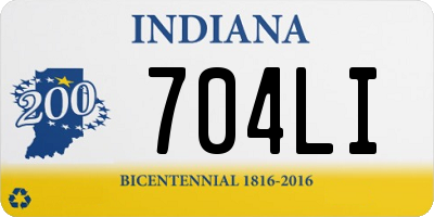 IN license plate 704LI