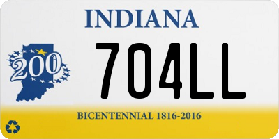 IN license plate 704LL